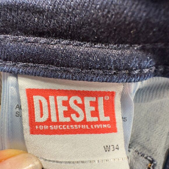 Diesel Buster Tapered Jeans Men’s 34x32 RB062 Regular Fit Stretch Blue NWT - Picture 14 of 16